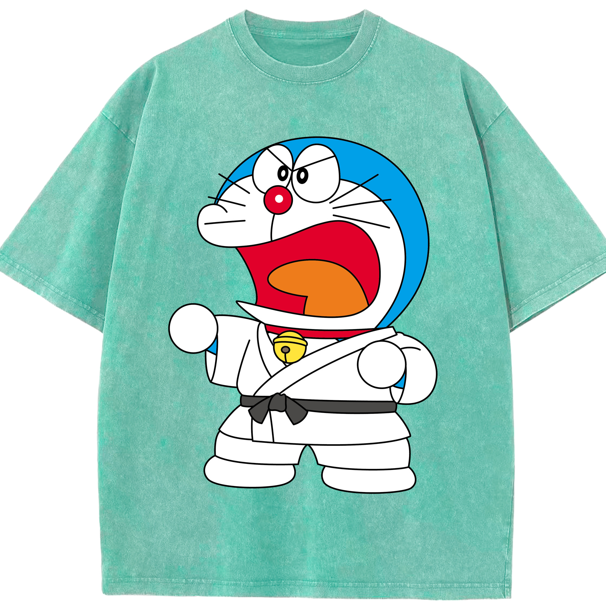 （画像用） ドラえもん Doraemon 綿100% ヴィンテージ風 半袖Tシャツ（フロントプリント）